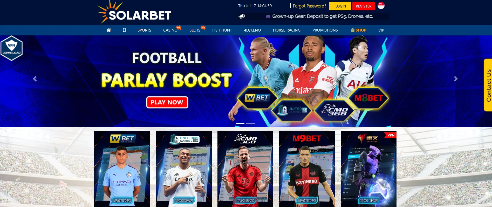 Solarbet Sports Betting Page